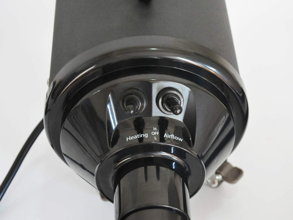 SHELANDY control dials close-up offering adjustable speed and temperature