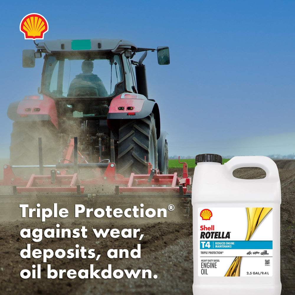 Shell Rotella T4 in truck engine bay showing real-world protection for heavy-duty engines