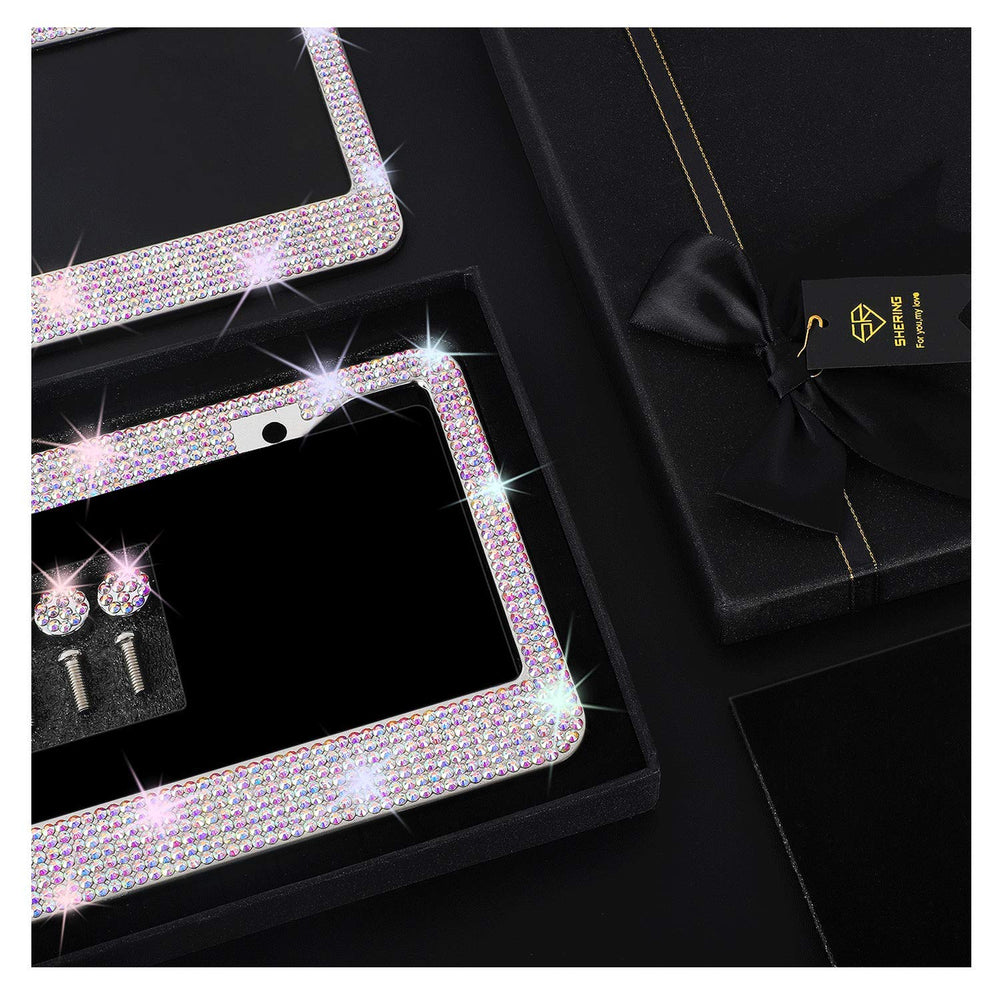 Shering close-up of AB rhinestones, highlights sparkling color shift for eye-catching shine