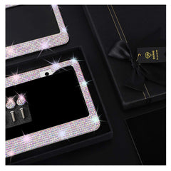 Shering close-up of AB rhinestones, highlights sparkling color shift for eye-catching shine