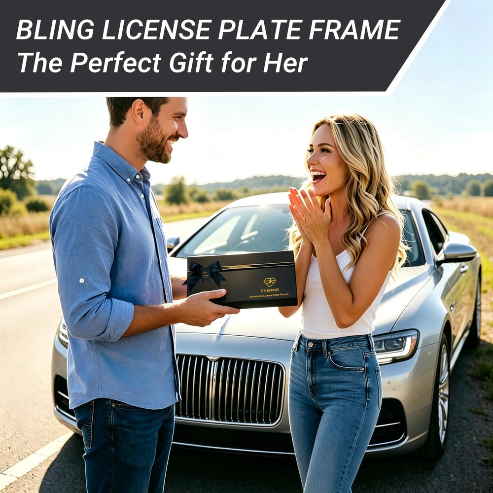 Shering lifestyle shot of woman opening car door showing fashion-forward personalization