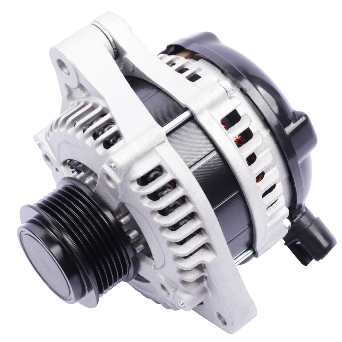 SHICHU alternator front view showing housing and cooling vents, ensures dependable cooling