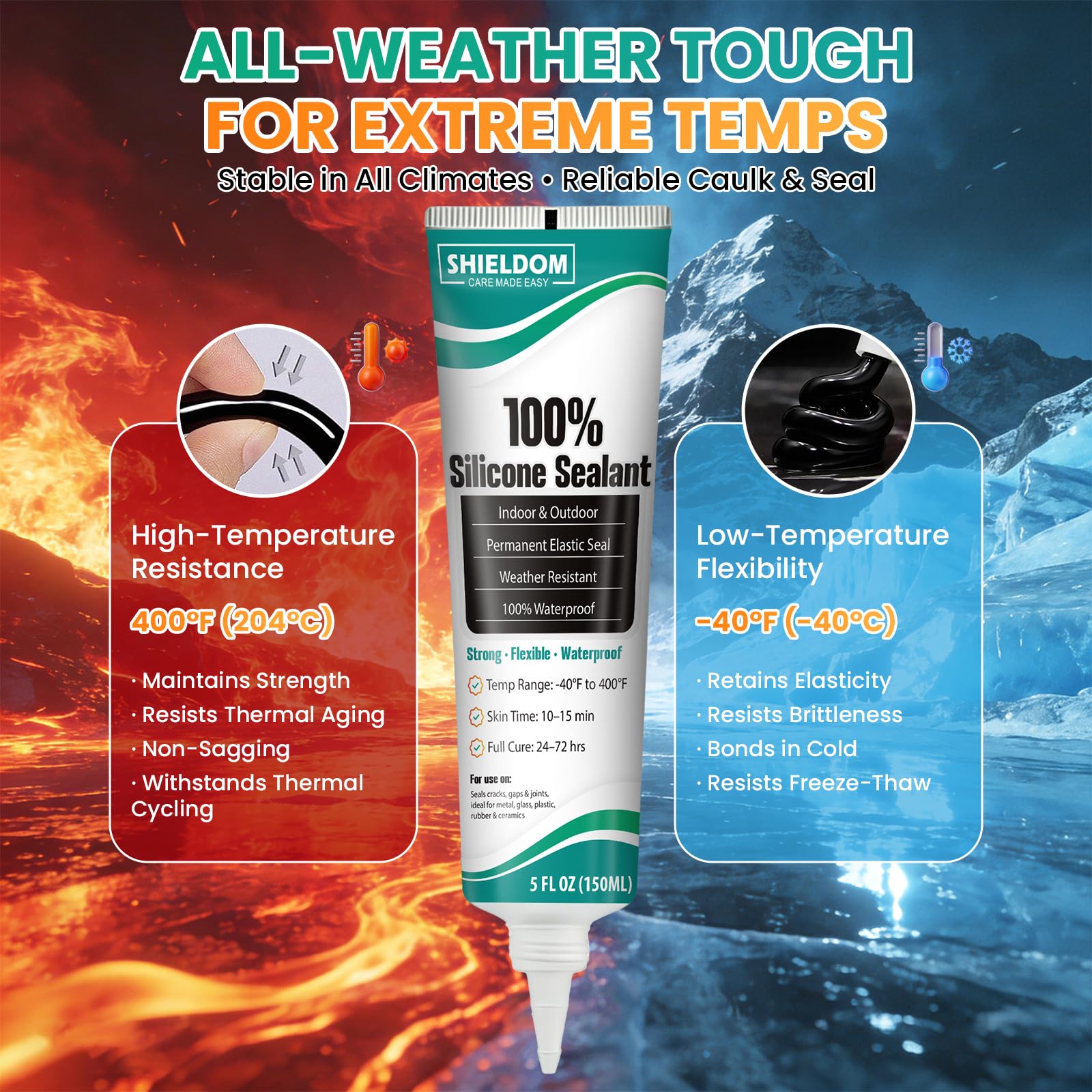 SHIELDOM applied on bathroom seam showing watertight, mold-resistant finish
