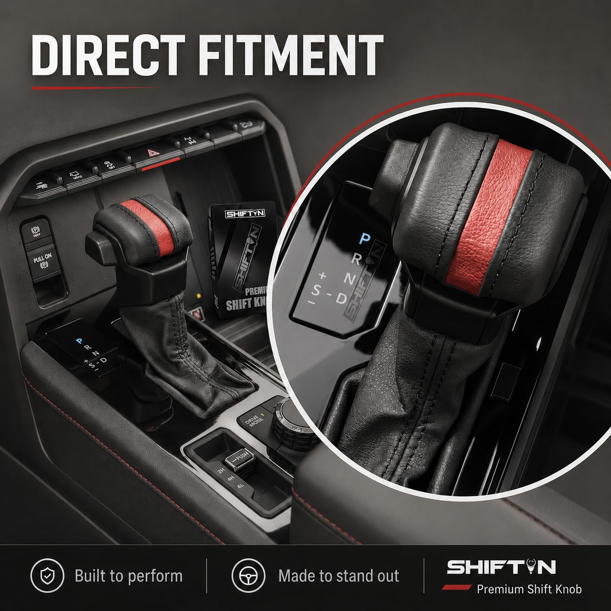 SHIFTIN installed in a Tundra center console demonstrating OEM-style fit