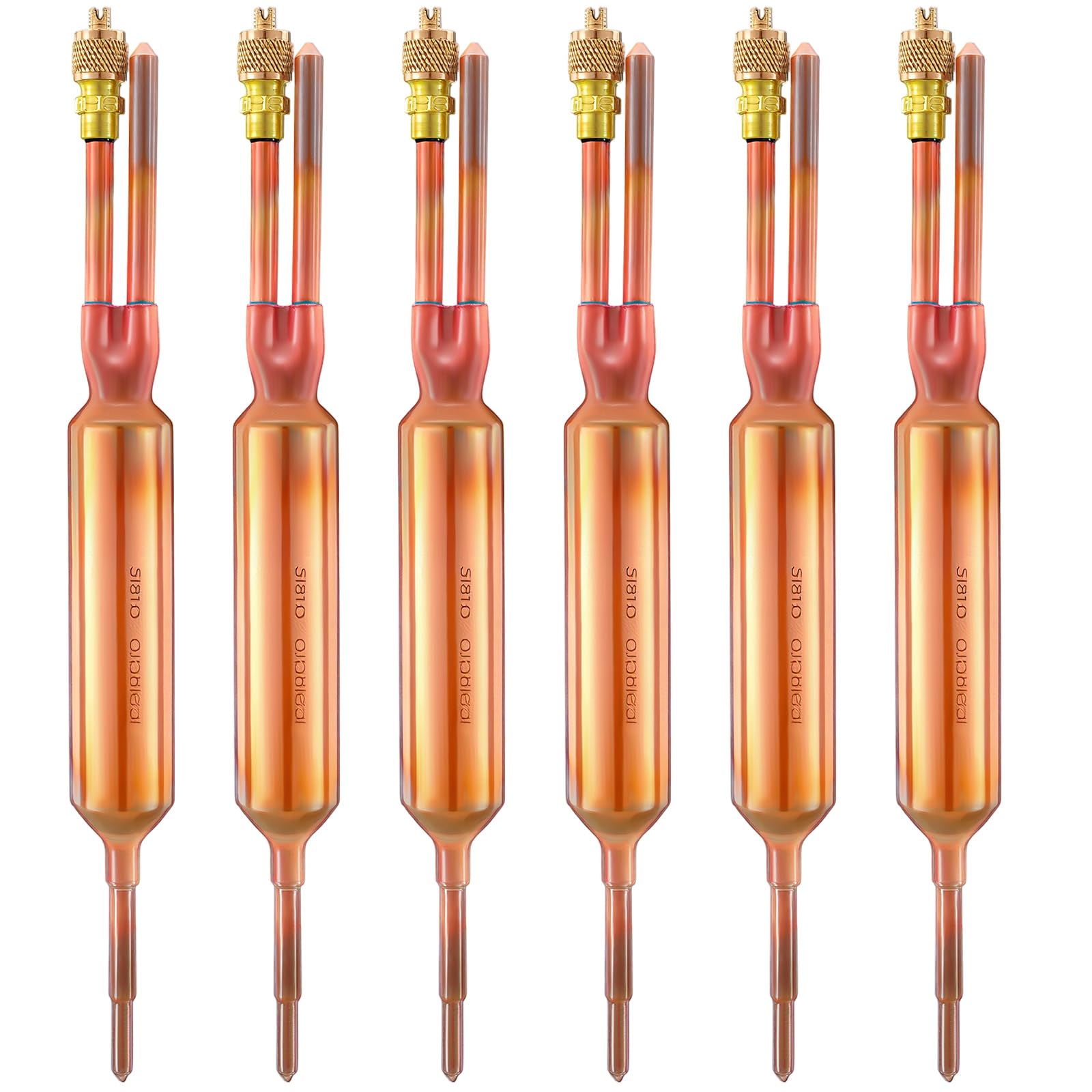 Shimeyao front view of filter dryer pack showing compact copper units and benefits