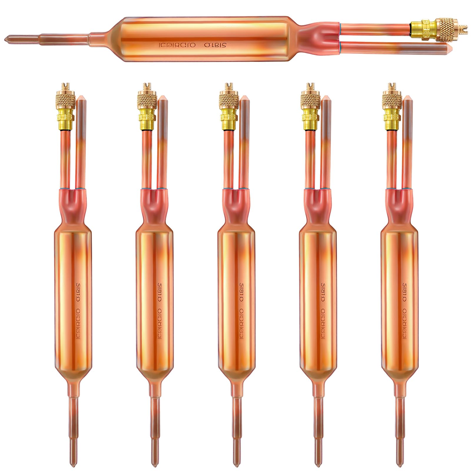 Shimeyao six-piece set laid out for spares and bulk servicing convenience