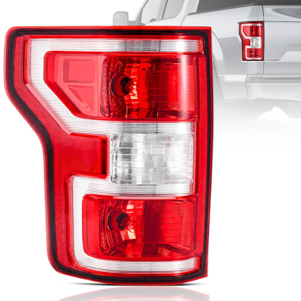 SHINEHOME front view of left F150 tail light showing exact OE fit and finish benefit