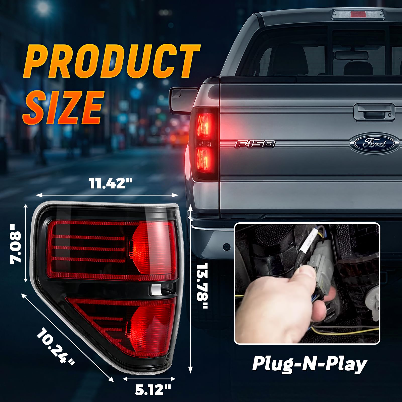 SHINEHOME tail light submerged in water to show IP68 waterproof protection