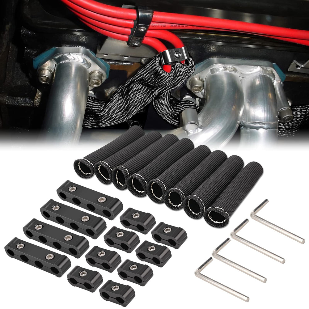 SHINEHOME kit front packaging showing separators and boot protectors for organized wires