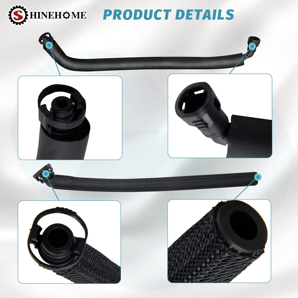 SHINEHOME full kit layout showing included hoses and valve for easy replacement