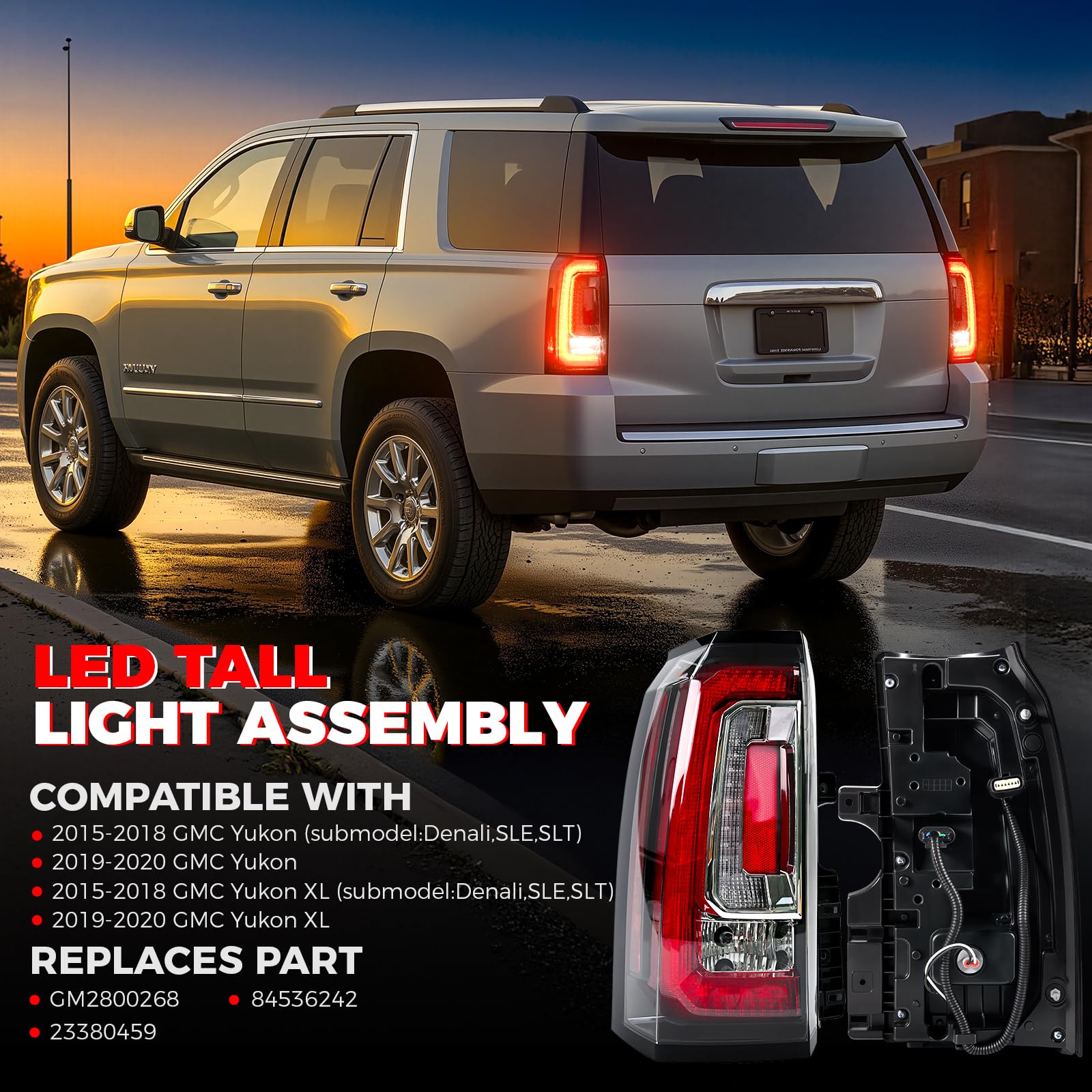 SHINEHOME tail light side profile detail highlighting durable lens and finish