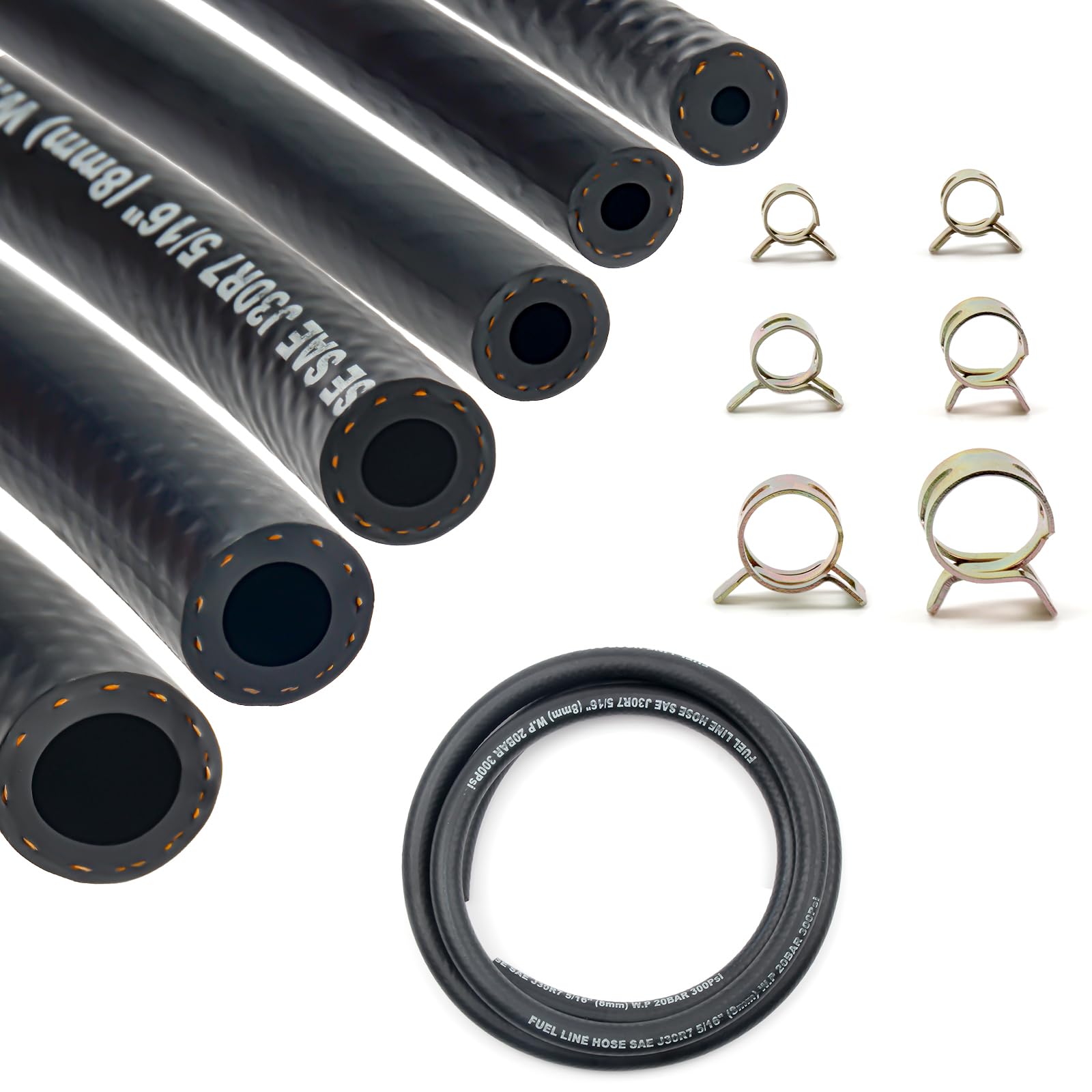 Shineyoo front packaging showing all hoses and clamps, quick kit identification benefit