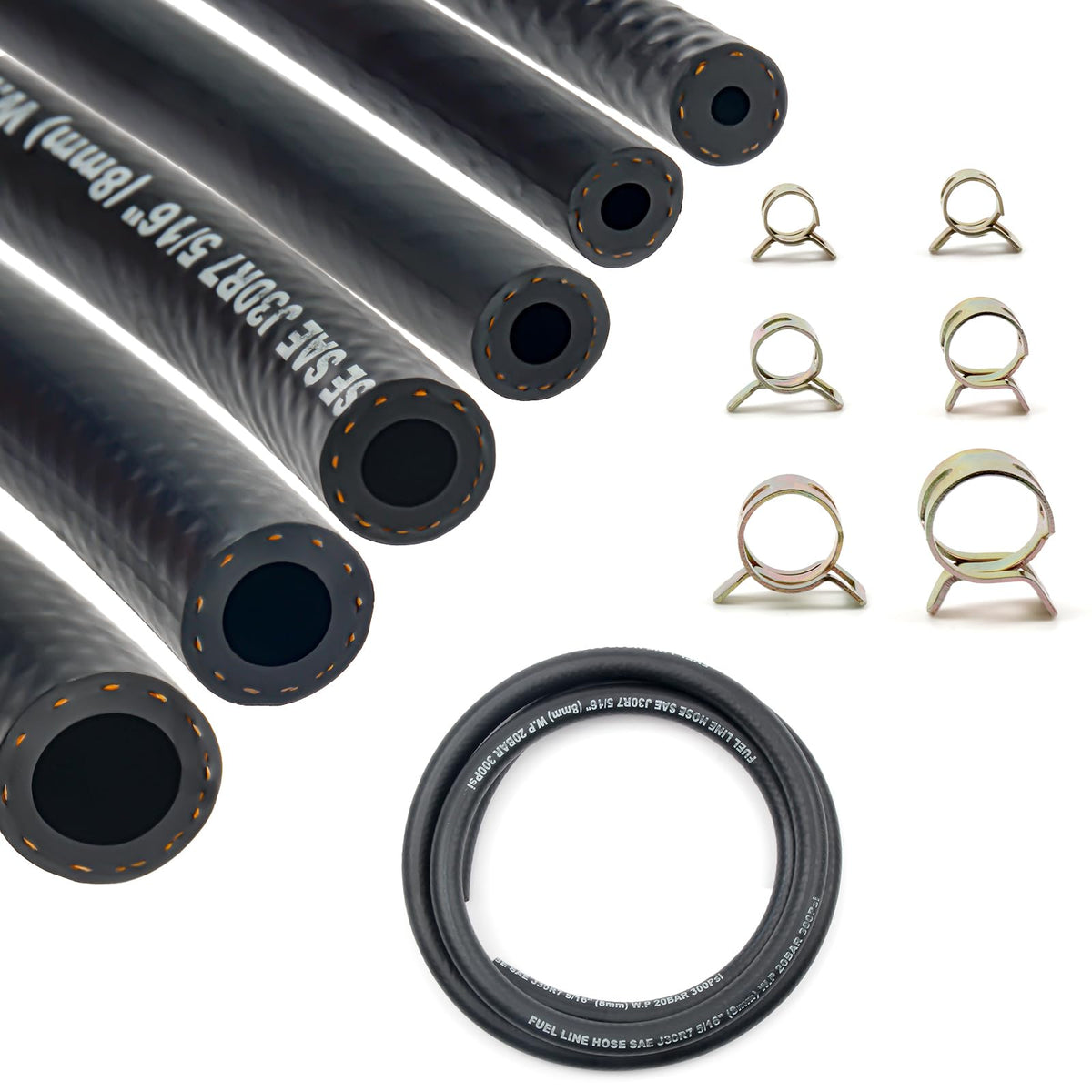 Shineyoo front packaging showing all hoses and clamps, quick kit identification benefit