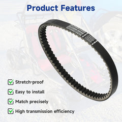 SHIQINHA belt side profile highlighting width and fit for reliable CVT engagement