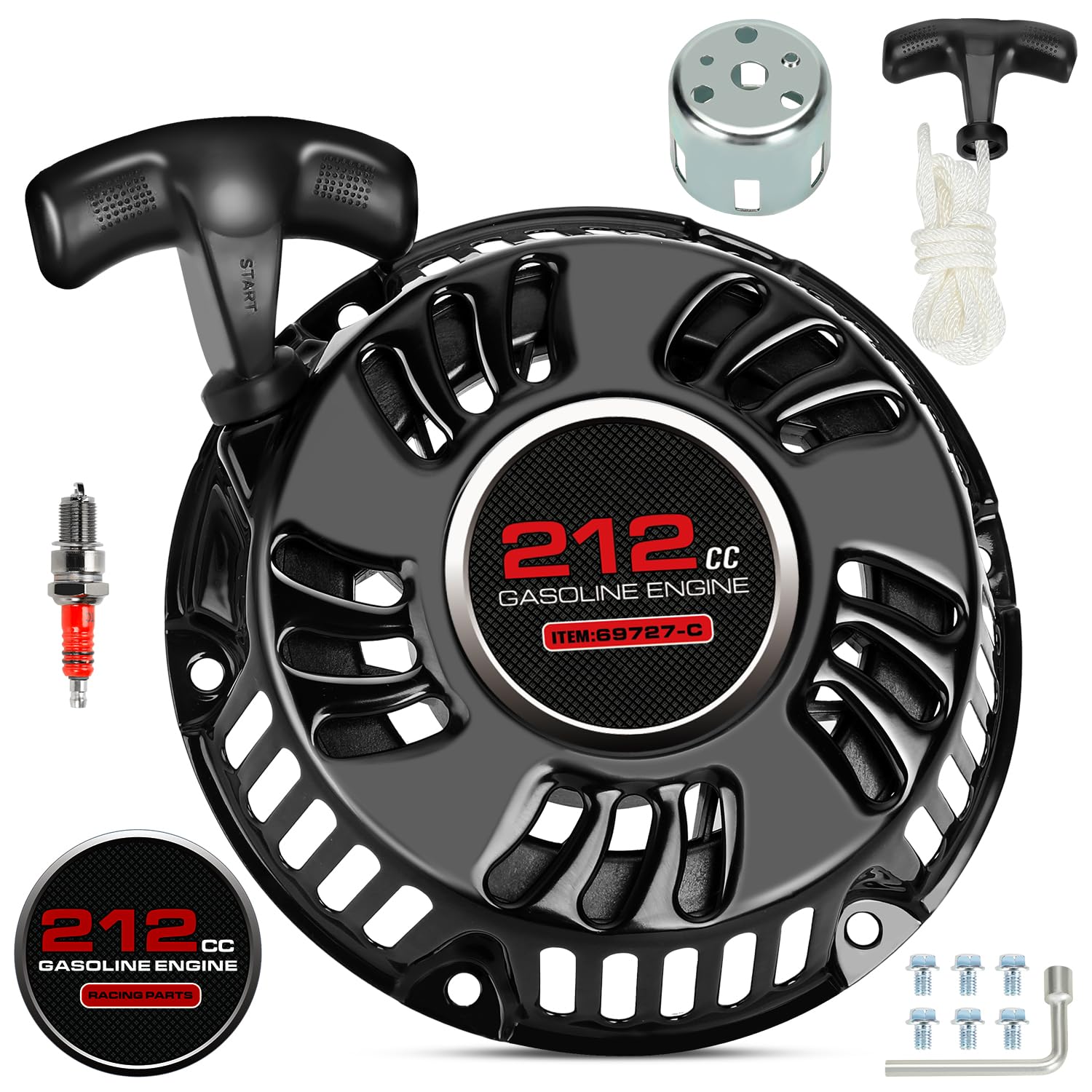 SHIQINHA front assembly view showing full starter kit and quick replacement benefit