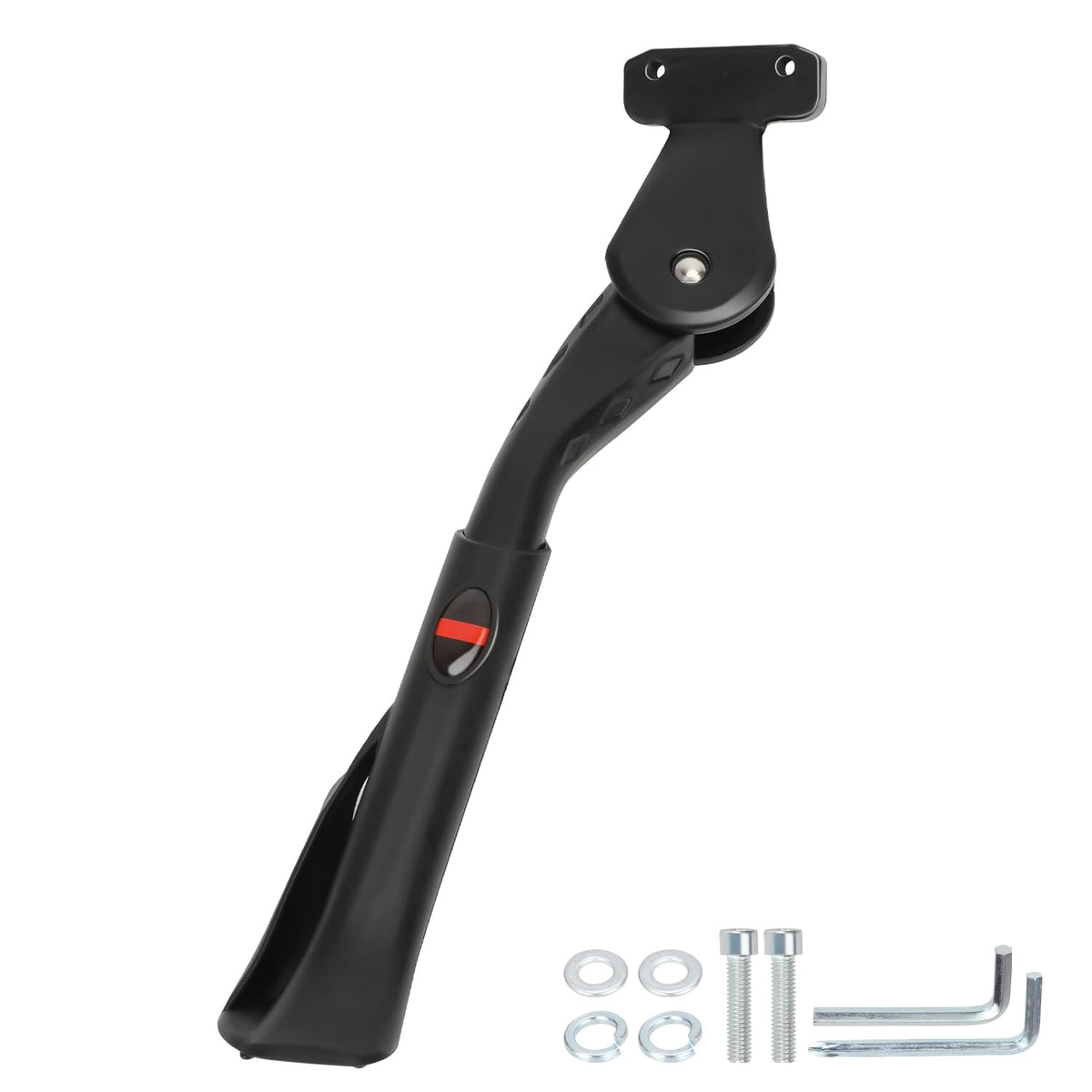 SHIQINHA front-mounted kickstand on bike showing solid fit and stability