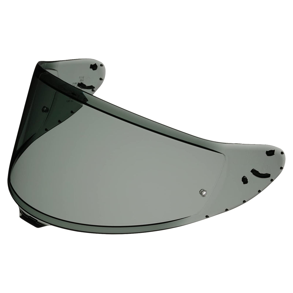Shoei front view face shield showing clear optics and UV protection