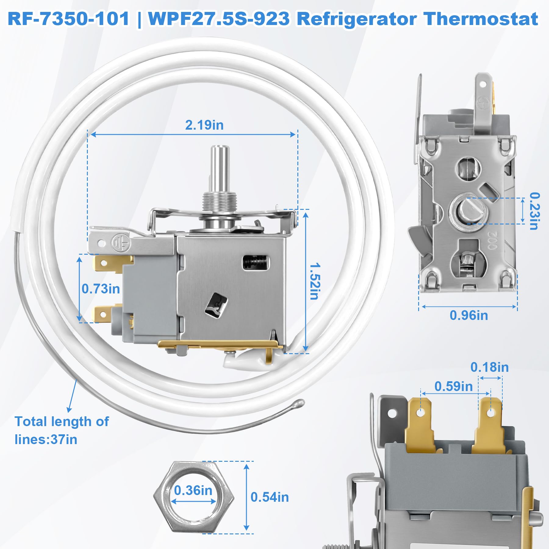showingo close-up of capillary sensor and tube, highlights precise temperature sensing