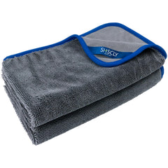 SHSCLY front view of two drying towels showing packaging and sizes for quick selection