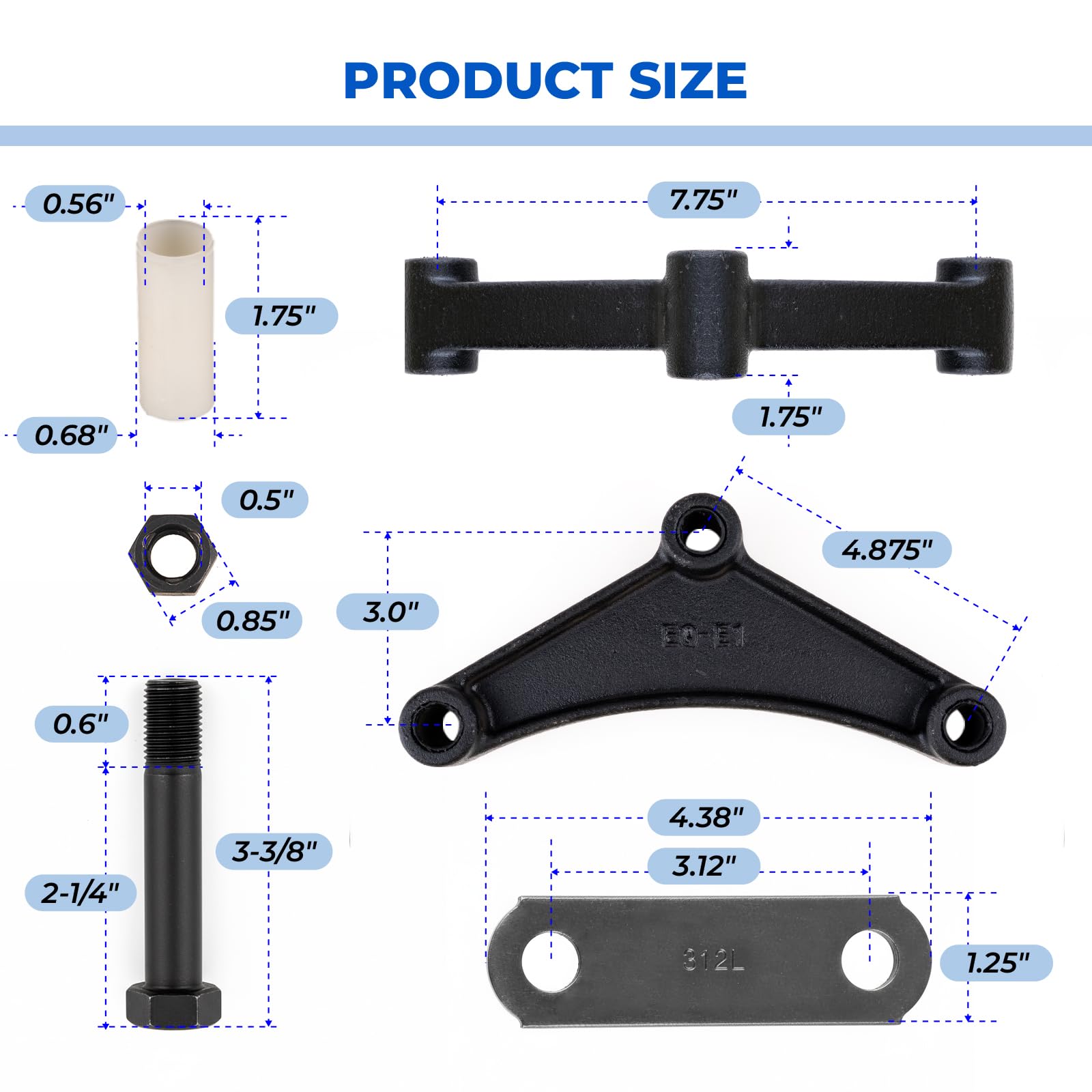 Siapupy shackle strap close-up displaying stamped steel and precise hole spacing for easy fit