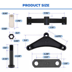 Siapupy shackle strap close-up displaying stamped steel and precise hole spacing for easy fit