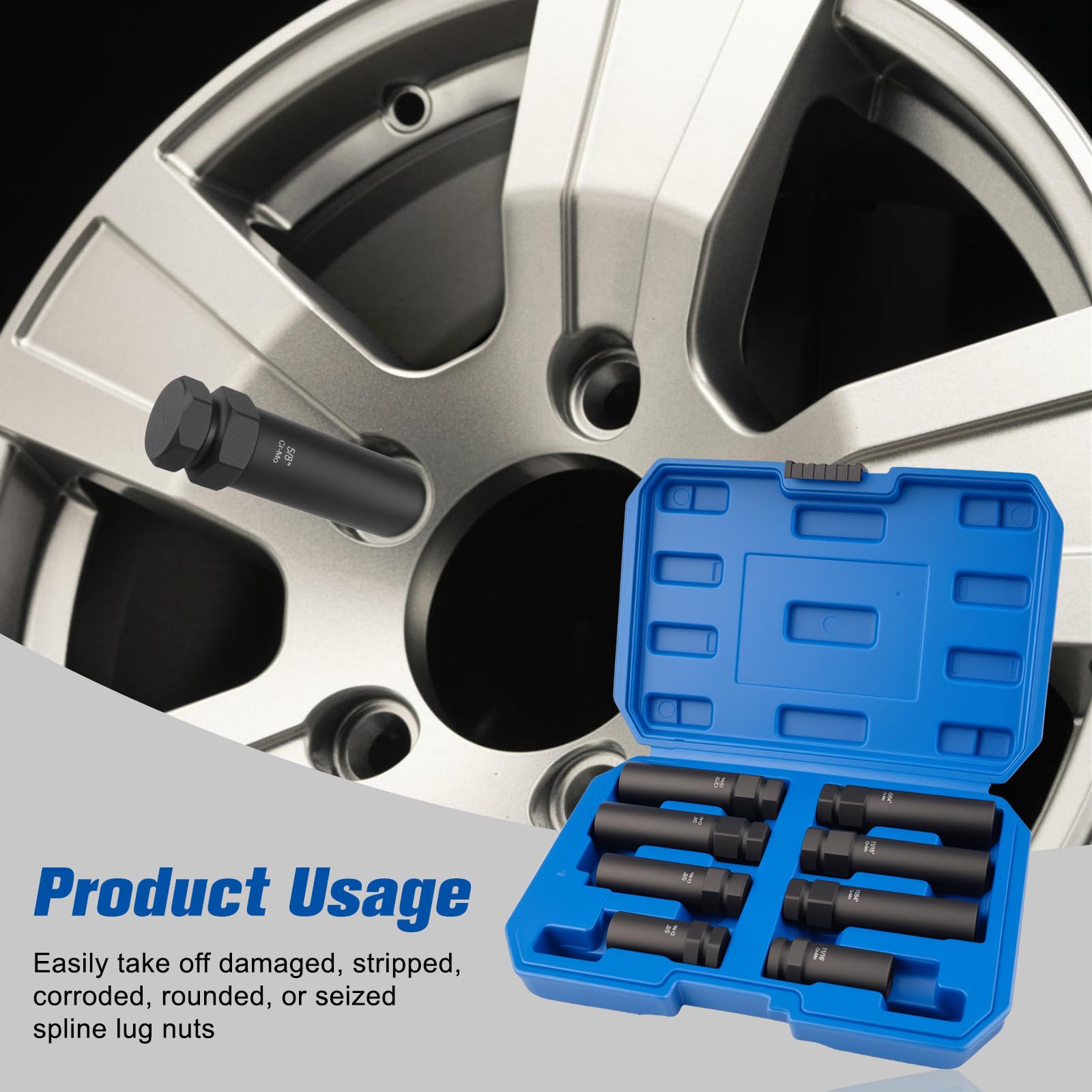 Siapupy laser-engraved size markings visible on sockets for fast, accurate size selection