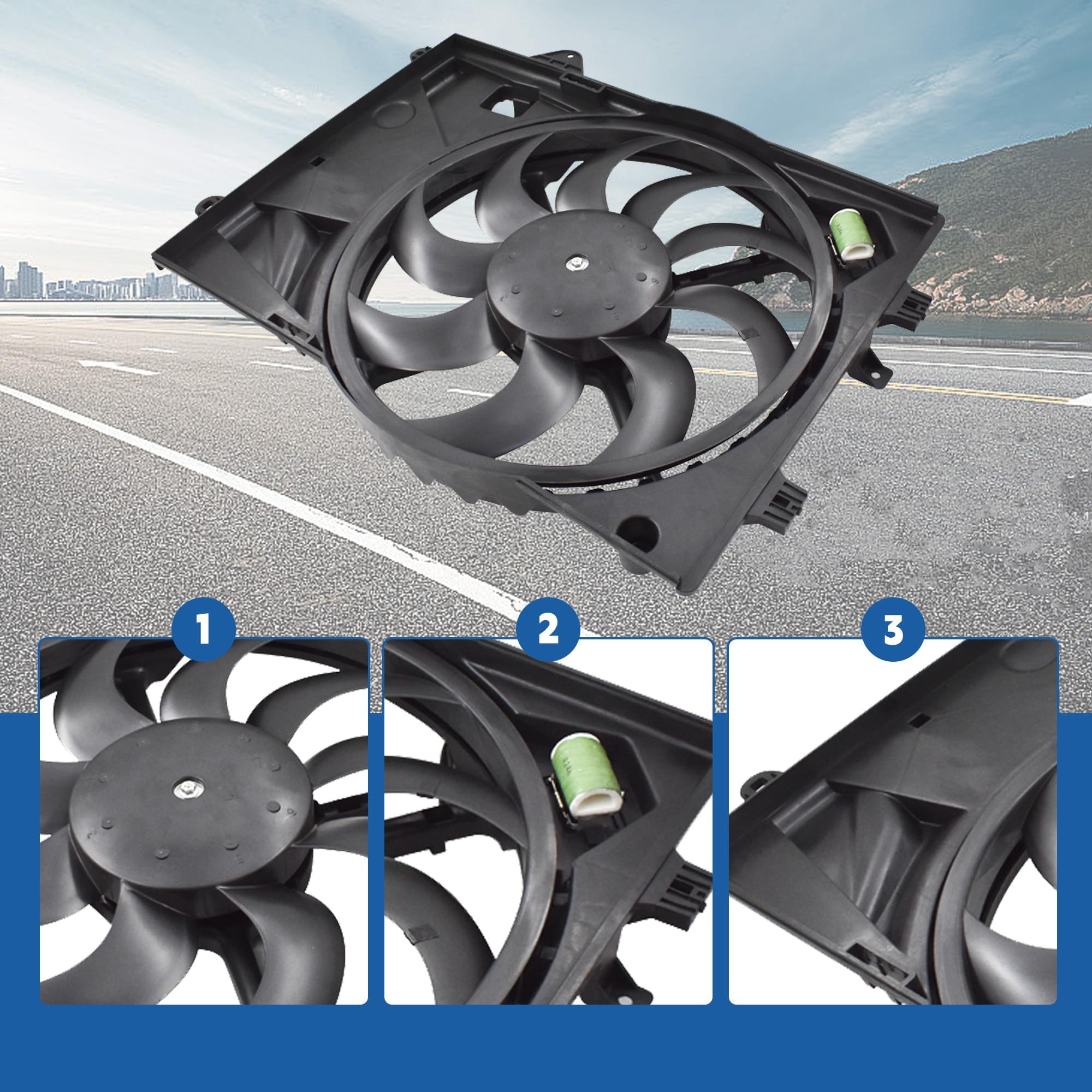 Silscvtt fan beside common tools showing compact size for easy replacement