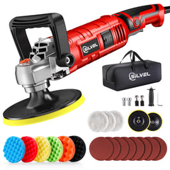 SILVEL polisher front view showing powerhead and benefit of stable handling