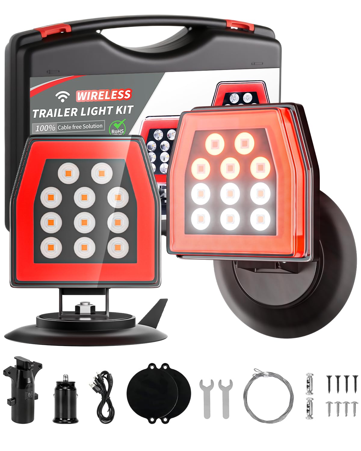 SIMAZO front view of light pair showing compact design and quick mounting benefit