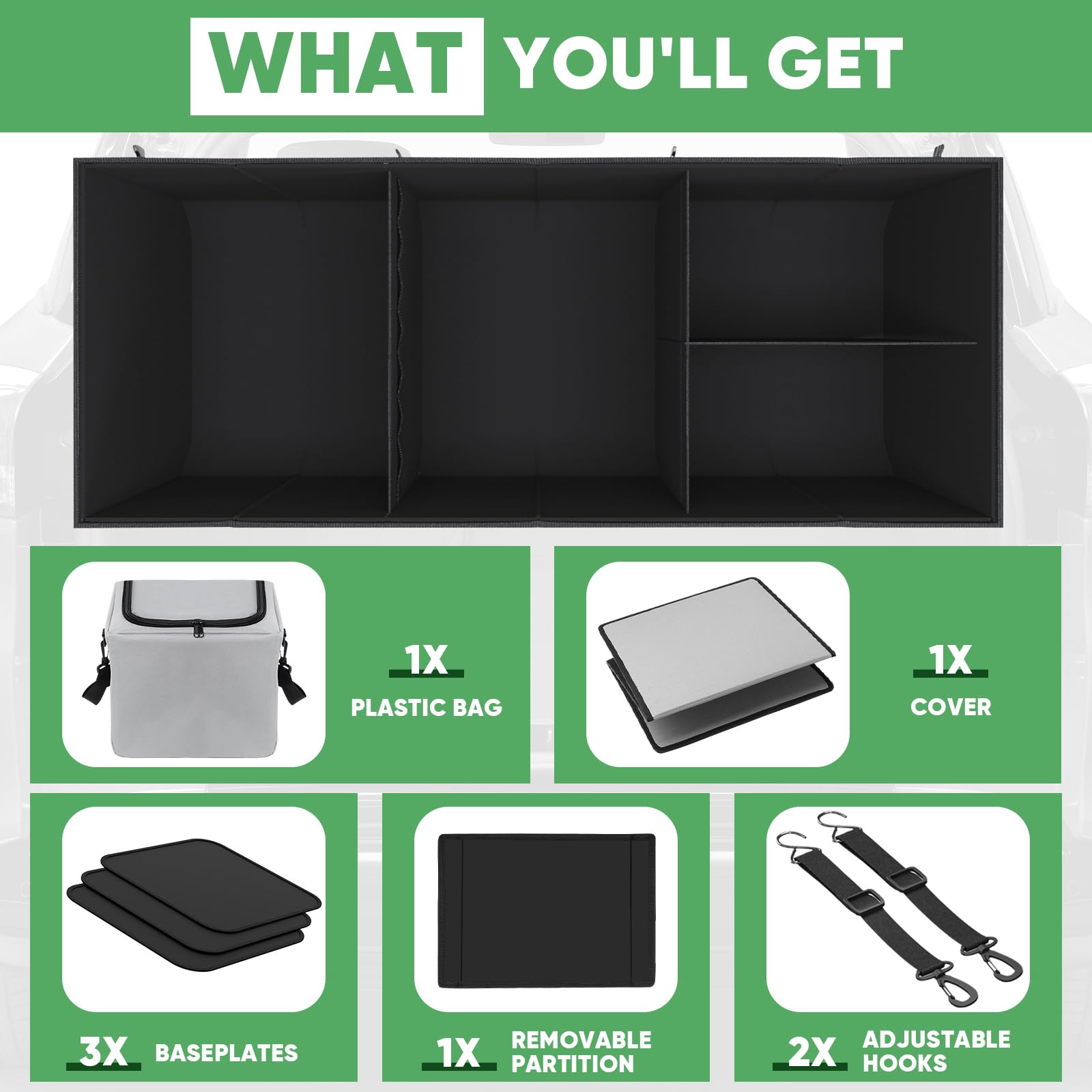 Simniam folded flat for compact storage saving trunk space when not in use