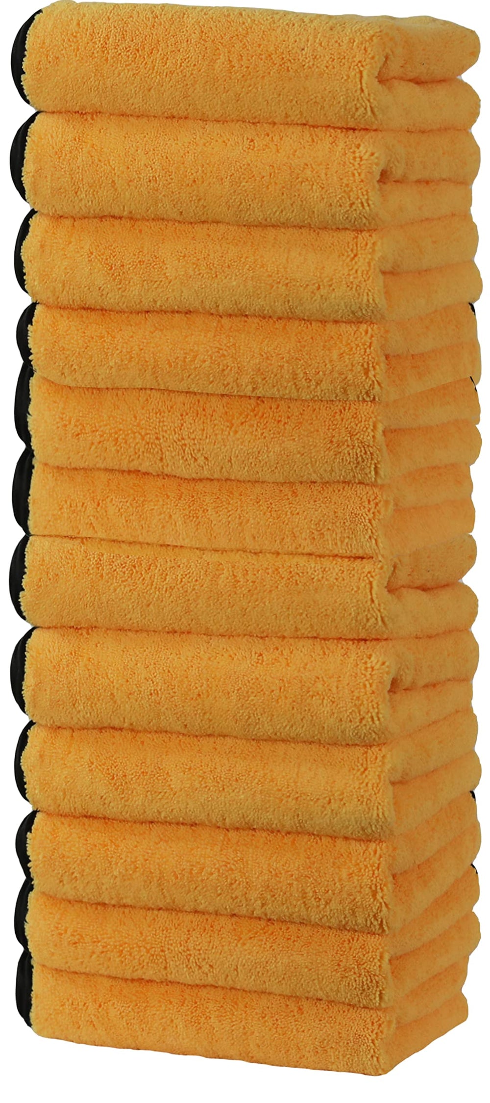 Simple Houseware towels in laundry basket demonstrating easy washing care