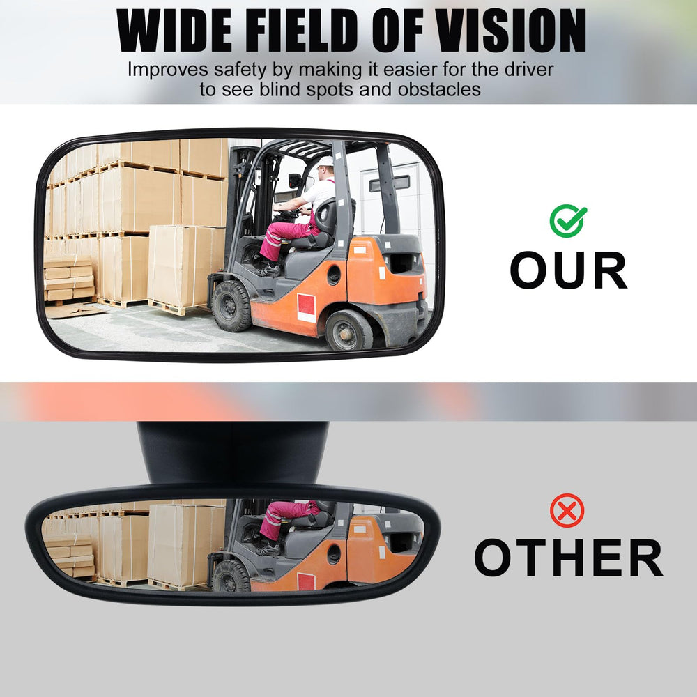 Sinbana mirror mounted on vehicle improving rear and side awareness