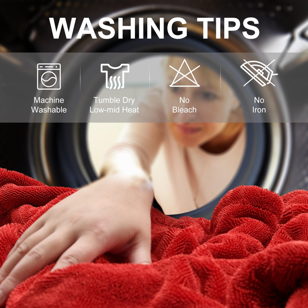 Singrune care label close-up showing washing tips for long life