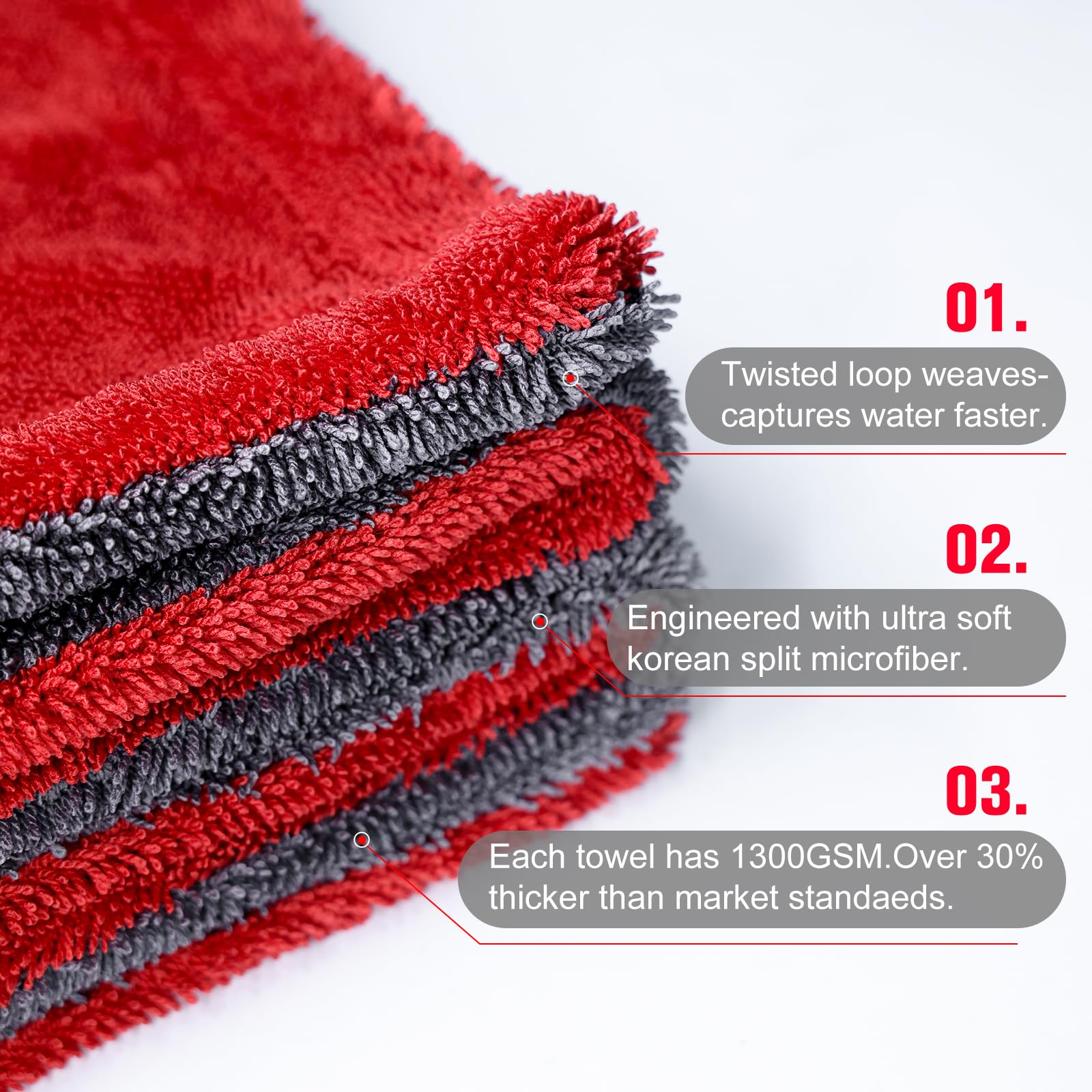 Singrune towel removing water from SUV tailgate for efficient drying