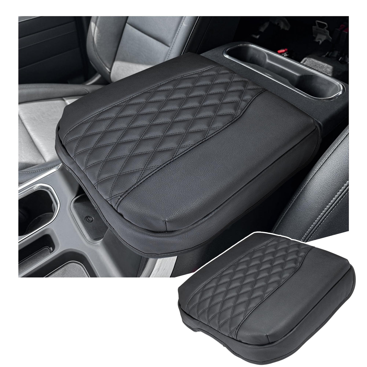 Sinminou front view of armrest cover showing sleek fit and protection