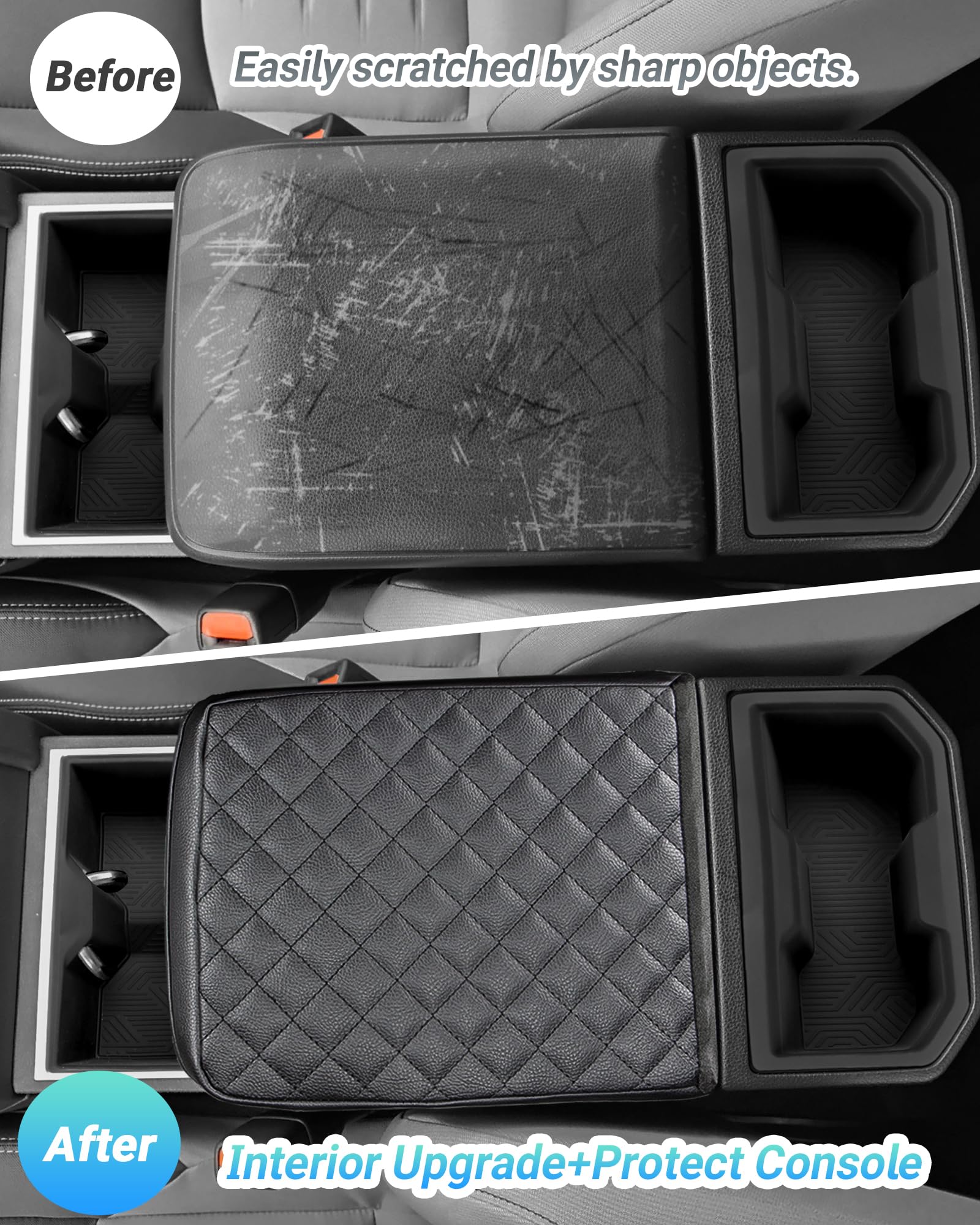 Sinminou installed on Toyota Tacoma center armrest showing compatibility