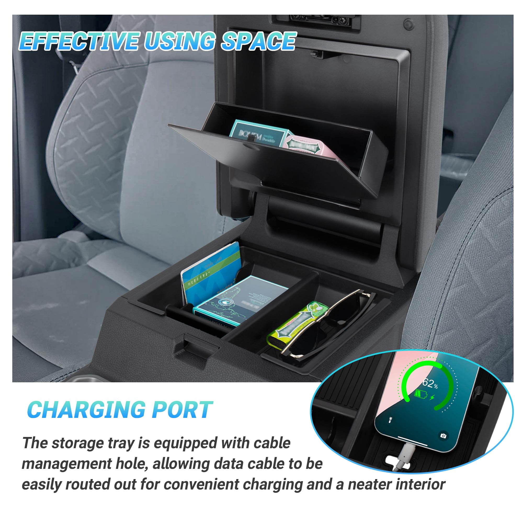 Sinminou installed in 2025 4Runner interior showing tidy console and lifestyle benefit