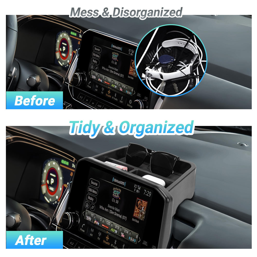 Sinminou tray installed in Nissan Pathfinder improving organization