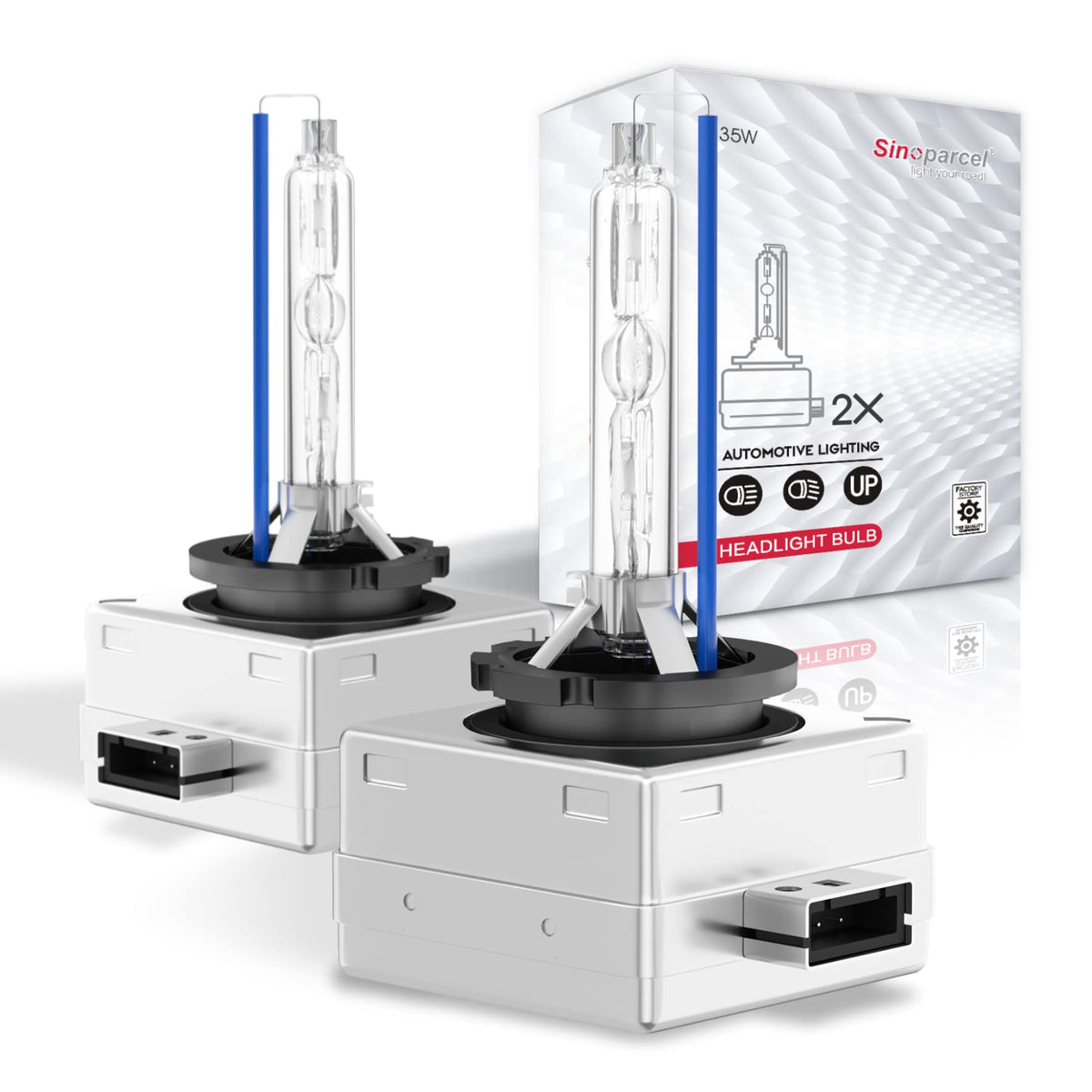 Sinoparcel D3S front view showing bulb shape and fit improves compatibility