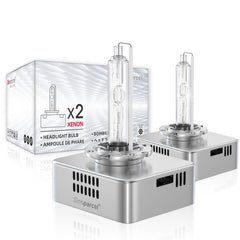 Sinoparcel front packaging showing two D5S bulbs and connectors for easy replacement