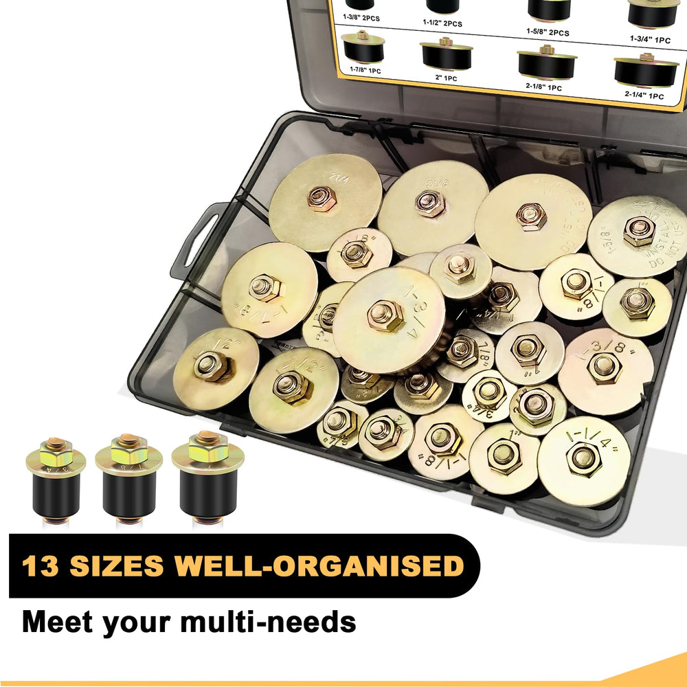 Siptenk plugs beside ruler showing size range for accurate selection benefit