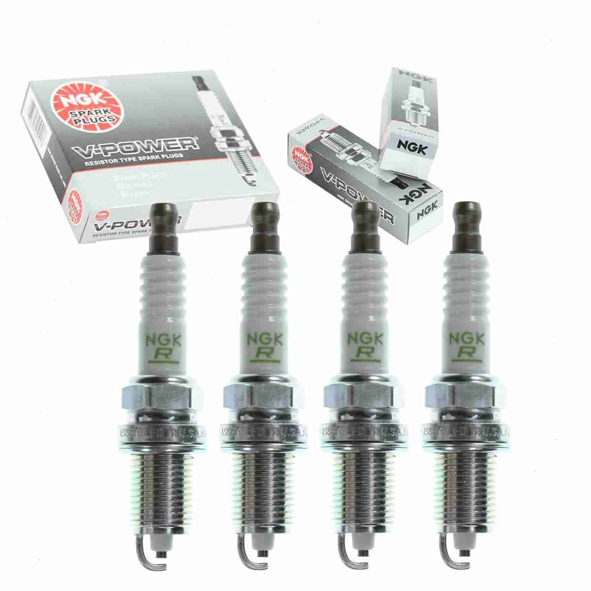 Sixity Auto NGK front packaging showing four spark plugs and brand benefits