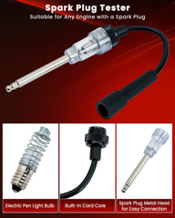 SIXIWANZI spark plug tester in hand demonstrating quick ignition circuit check