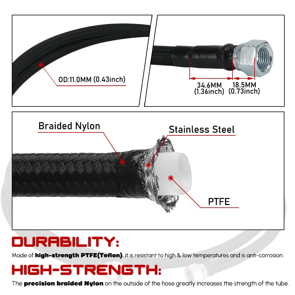 SJDYYMX hoses routed underhood demonstrating clear fitment and neat installation