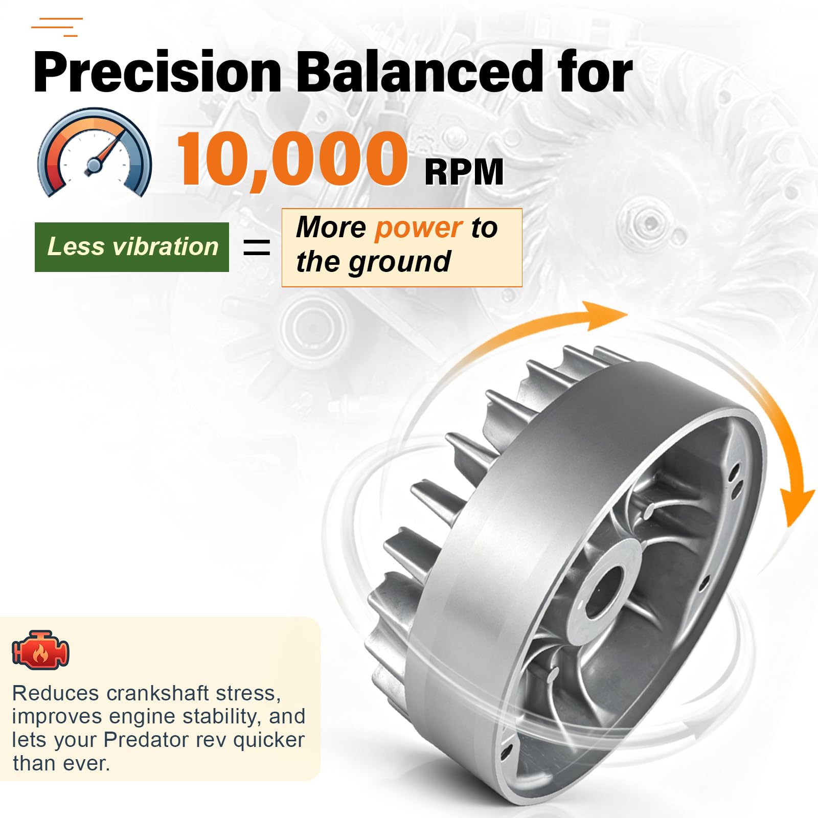 SJVLXHI machined balance marks detail that reduces vibration at high RPMs