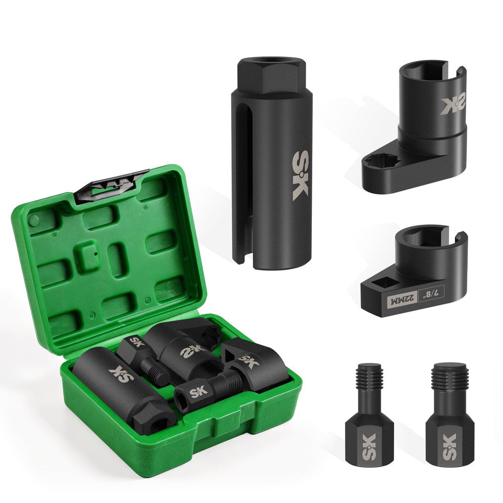 SK front packaging showing kit and organized case for easy storage