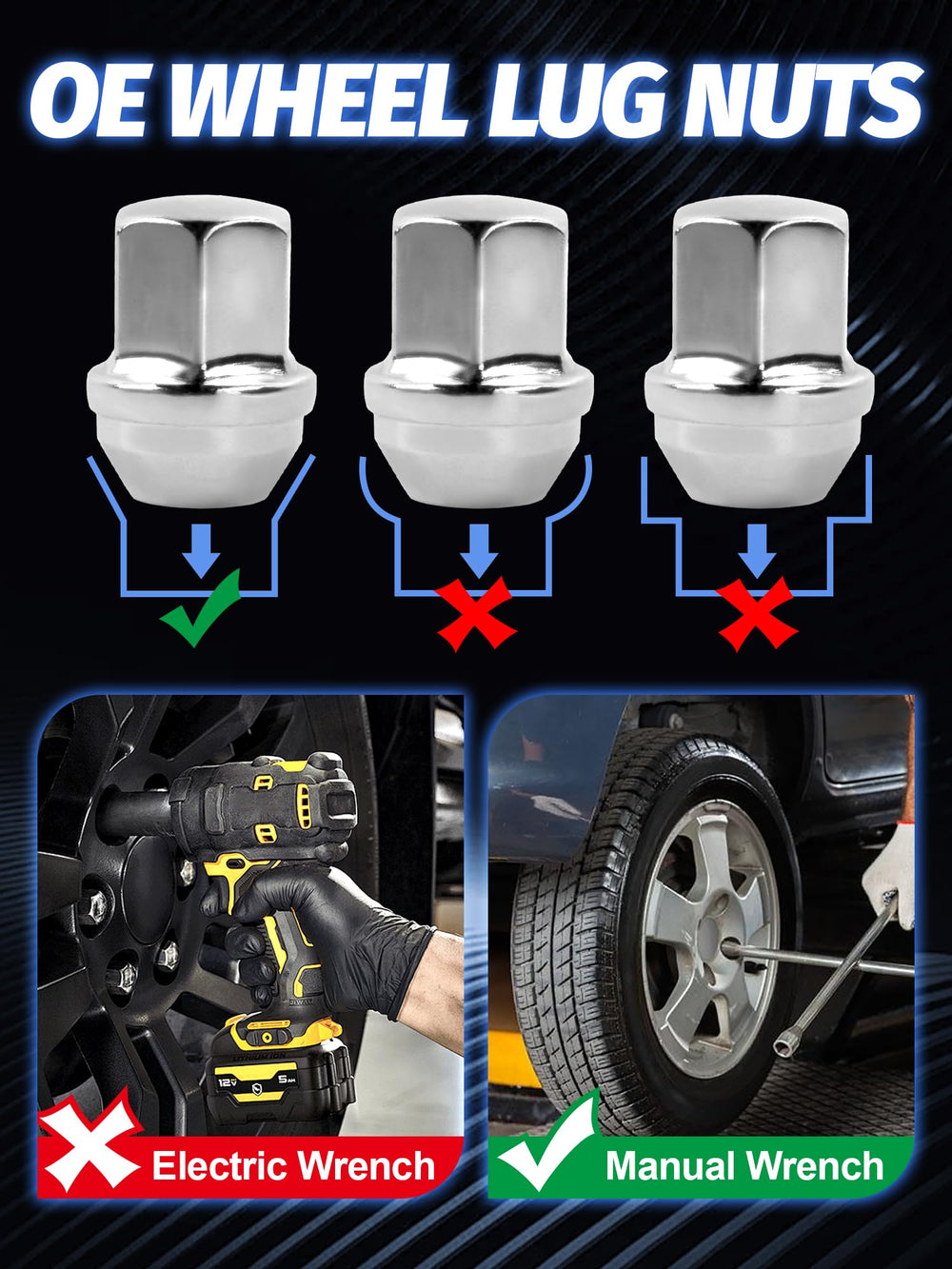 SKCOAUTO 22mm hex socket view showing correct tool fit and easy installation advantage