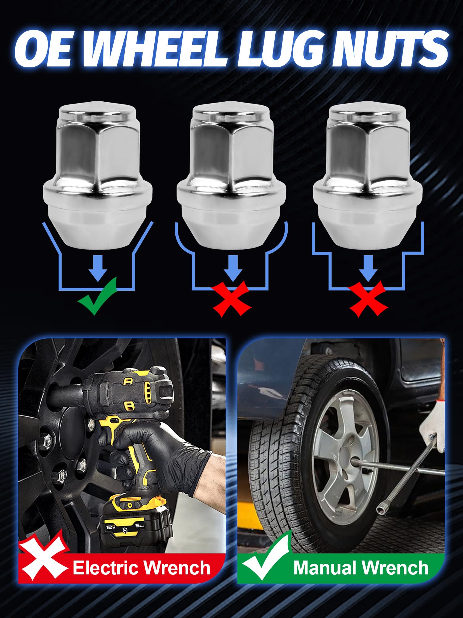 SKCOAUTO lug nut with wrench illustrating correct socket use and safety benefit