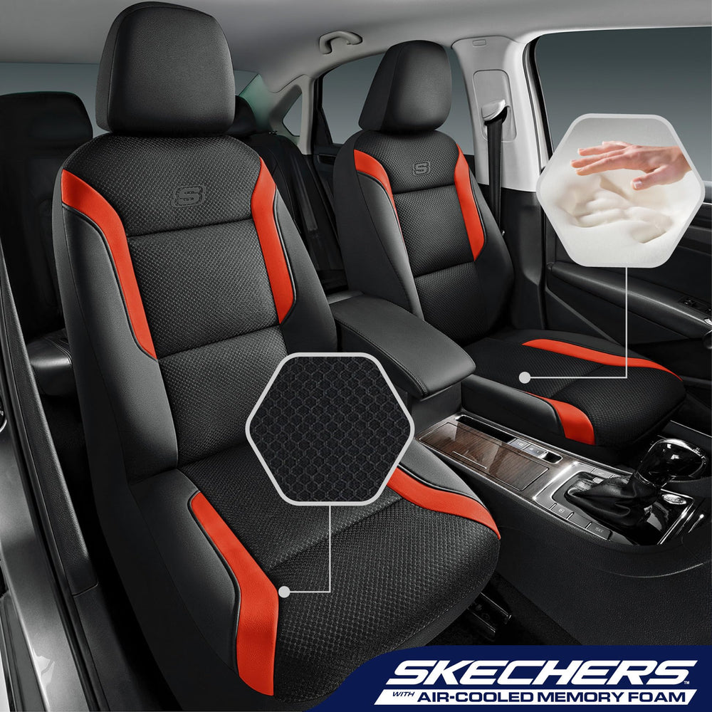Skechers close-up memory foam layer illustrating body-contouring comfort