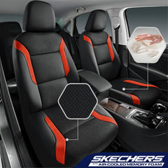 Skechers close-up memory foam layer illustrating body-contouring comfort